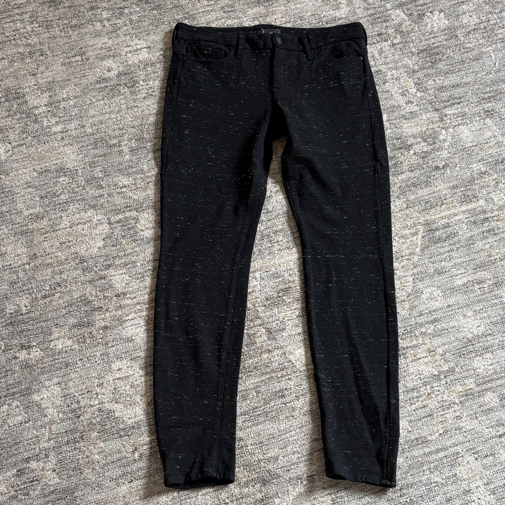 MOTHER Black Speckled Skinny Pants - the looker in sky pirate size 29